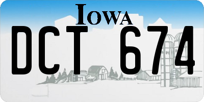 IA license plate DCT674