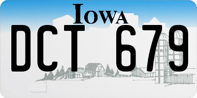 IA license plate DCT679