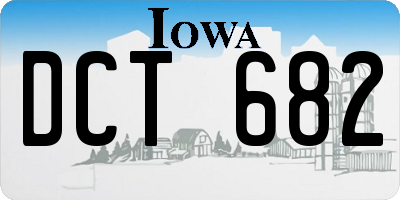 IA license plate DCT682