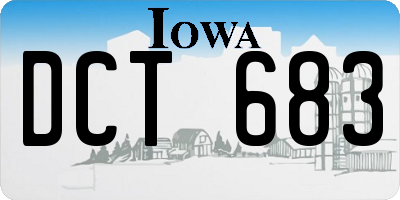 IA license plate DCT683