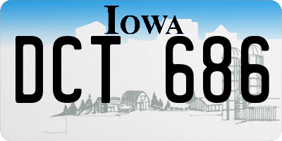 IA license plate DCT686