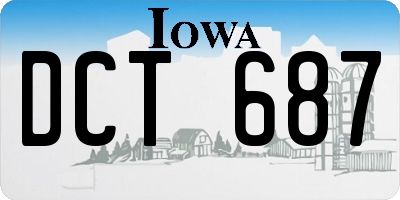IA license plate DCT687