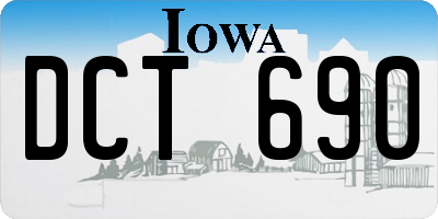 IA license plate DCT690