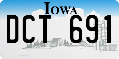 IA license plate DCT691