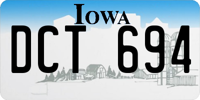 IA license plate DCT694