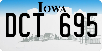 IA license plate DCT695