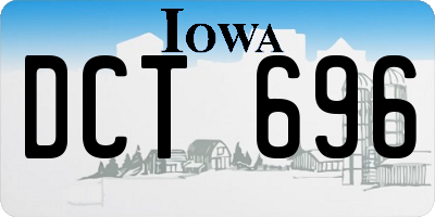 IA license plate DCT696