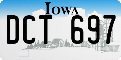 IA license plate DCT697