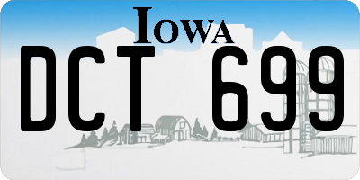 IA license plate DCT699