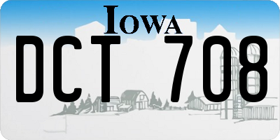 IA license plate DCT708