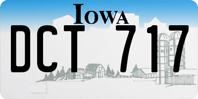 IA license plate DCT717