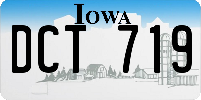 IA license plate DCT719