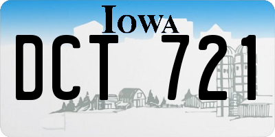 IA license plate DCT721