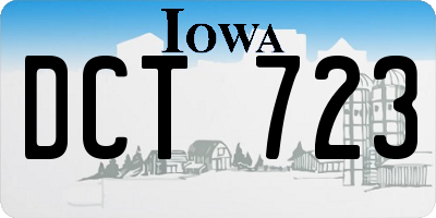 IA license plate DCT723