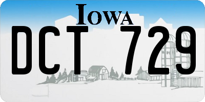 IA license plate DCT729