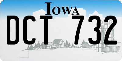IA license plate DCT732