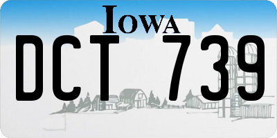 IA license plate DCT739