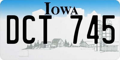 IA license plate DCT745