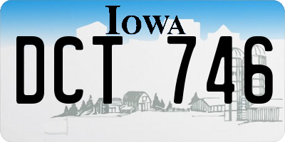 IA license plate DCT746