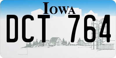 IA license plate DCT764