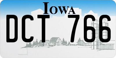 IA license plate DCT766