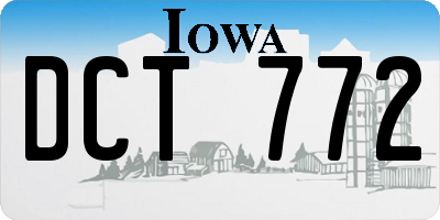 IA license plate DCT772