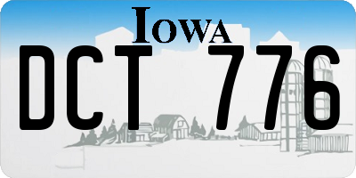 IA license plate DCT776