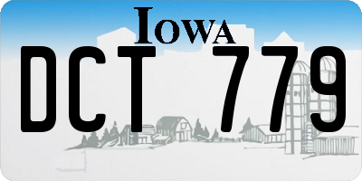 IA license plate DCT779