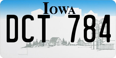 IA license plate DCT784