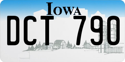 IA license plate DCT790