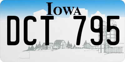 IA license plate DCT795