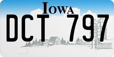 IA license plate DCT797