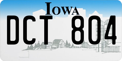 IA license plate DCT804