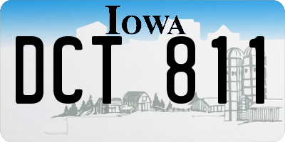 IA license plate DCT811