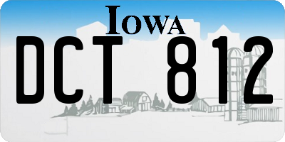 IA license plate DCT812