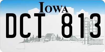 IA license plate DCT813