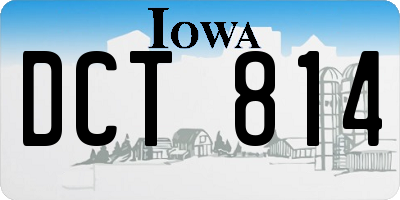 IA license plate DCT814