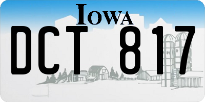 IA license plate DCT817