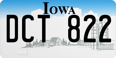 IA license plate DCT822