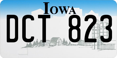 IA license plate DCT823