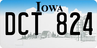 IA license plate DCT824