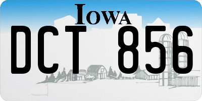 IA license plate DCT856