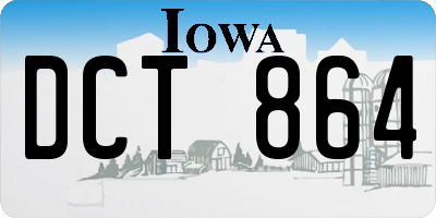 IA license plate DCT864