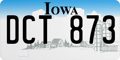 IA license plate DCT873