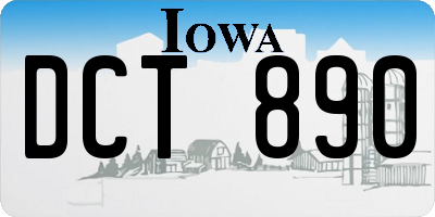 IA license plate DCT890