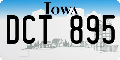 IA license plate DCT895