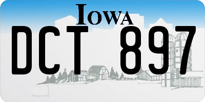 IA license plate DCT897