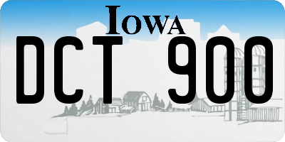 IA license plate DCT900