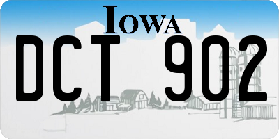 IA license plate DCT902