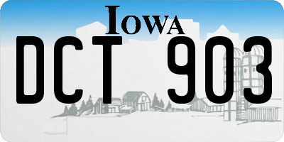 IA license plate DCT903